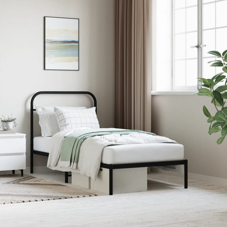 Metal Bed Frame Without Mattress 90X190Cm