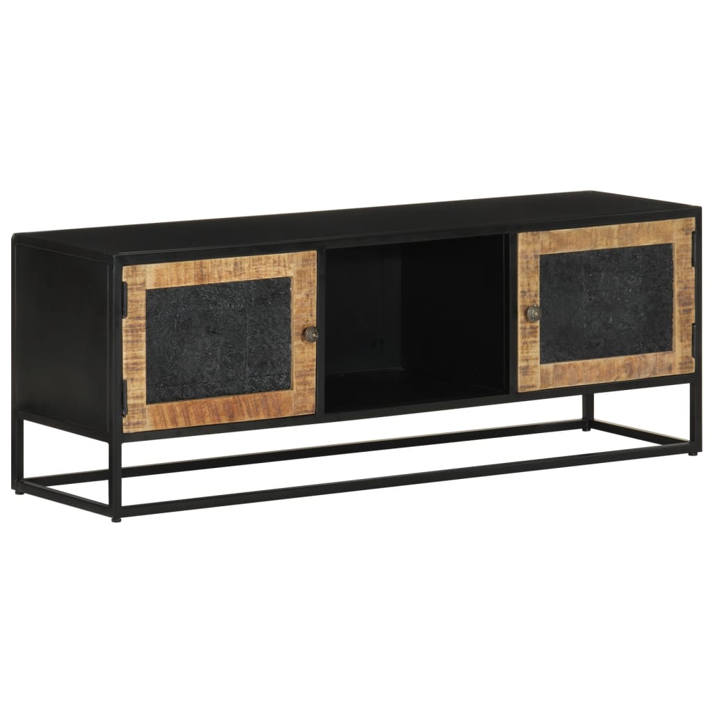 Tv Cabinet 120X30X40 Cm Rough Mango Wood