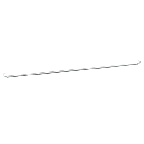 Curtain Rails 2 Pcs White And Silver Aluminium