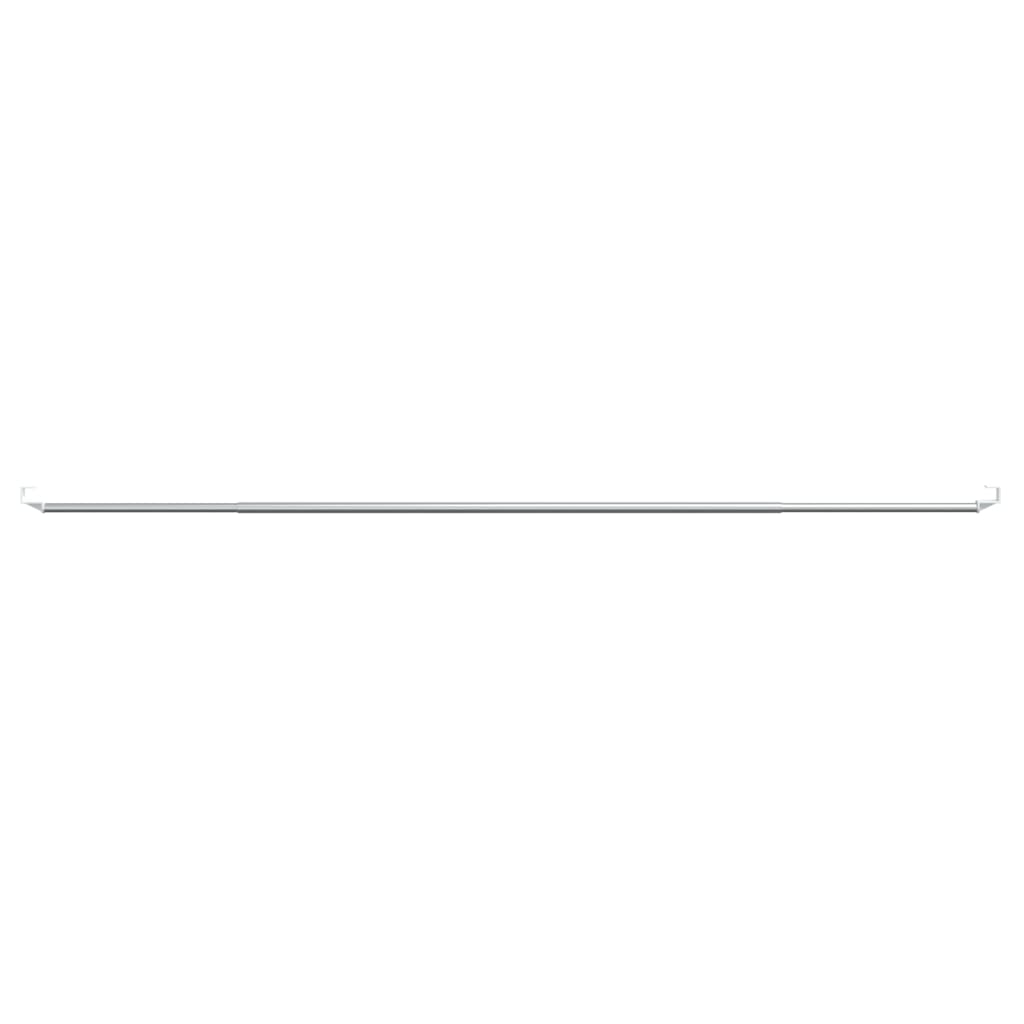 Curtain Rails 2 Pcs White And Silver Aluminium