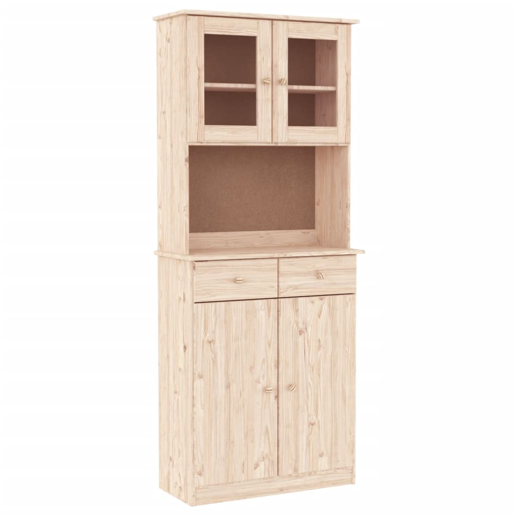 Highboard Alta 77X35X188 Cm Solid Wood Pine