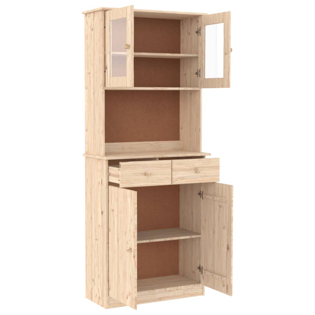 Highboard Alta 77X35X188 Cm Solid Wood Pine