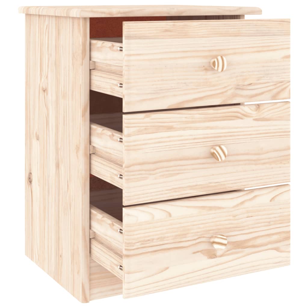 Bedside Cabinet Alta 41X35X55.5 Solid Wood Pine