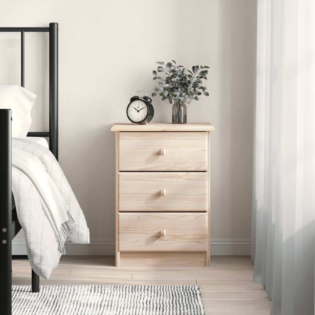 Bedside Cabinet Alta 41X35X55.5 Solid Wood Pine