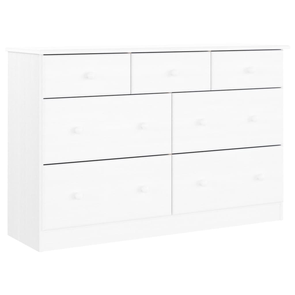 Chest Of Drawers Alta 112X35X73 Cm Solid Wood Pine