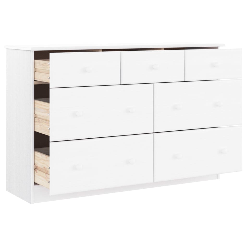 Chest Of Drawers Alta 112X35X73 Cm Solid Wood Pine
