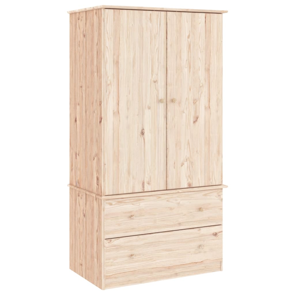 Wardrobe Alta 90X55X170 Cm Solid Wood Pine