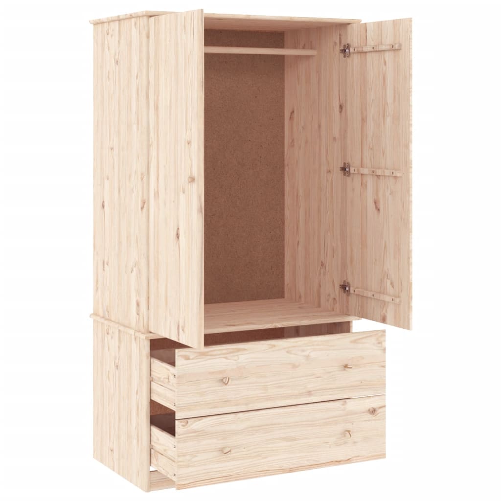 Wardrobe Alta 90X55X170 Cm Solid Wood Pine