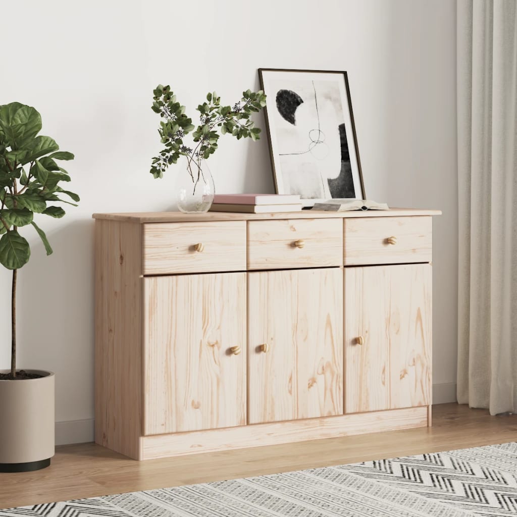 Sideboard Alta 112X35X73 Cm Solid Wood Pine
