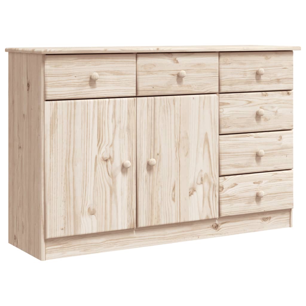 Sideboard "Alta" 112X35X73 Cm Solid Wood Pine