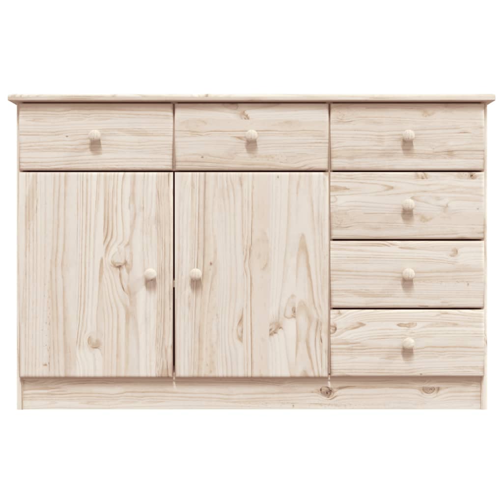Sideboard "Alta" 112X35X73 Cm Solid Wood Pine