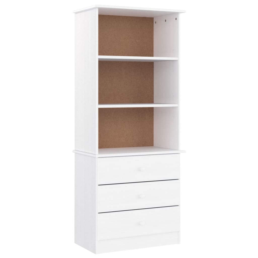 Bookcase With Drawers Alta 60X35X142 Cm Solid Wood Pine