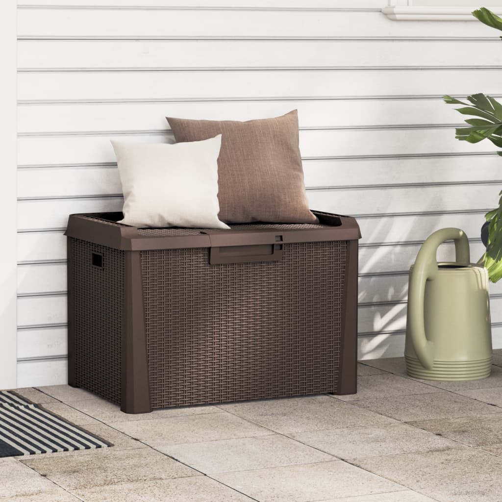 Garden Storage Box With Seat Cushion 125 L Pp