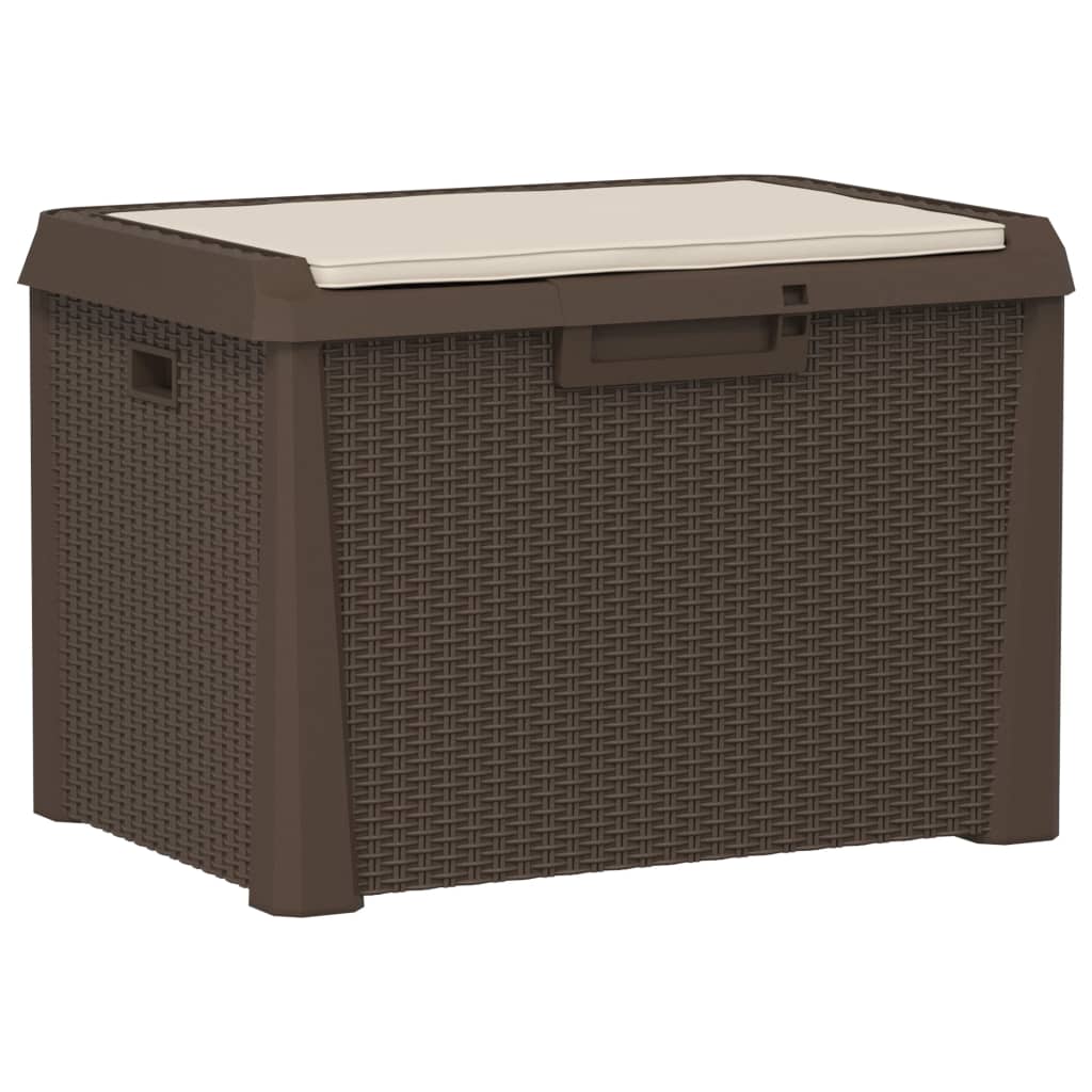 Garden Storage Box With Seat Cushion 125 L Pp