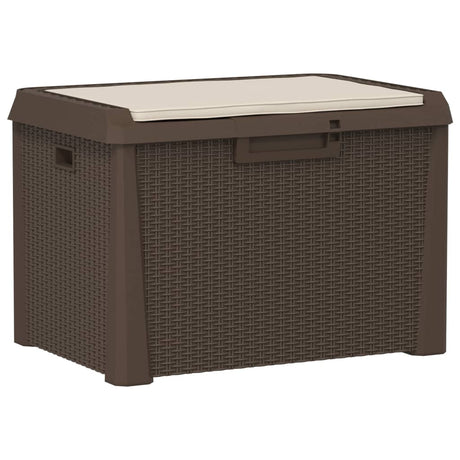 Garden Storage Box With Seat Cushion 125 L Pp