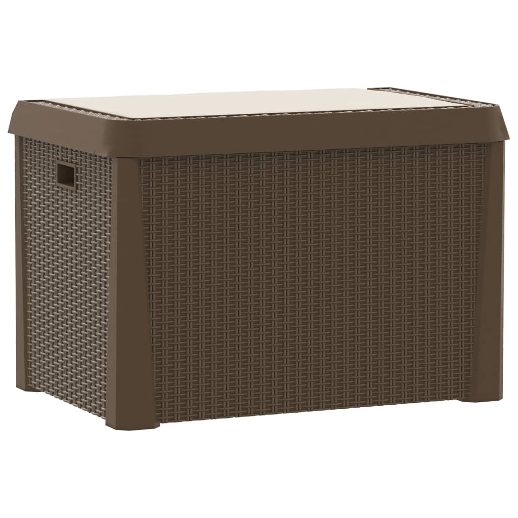 Garden Storage Box With Seat Cushion 125 L Pp