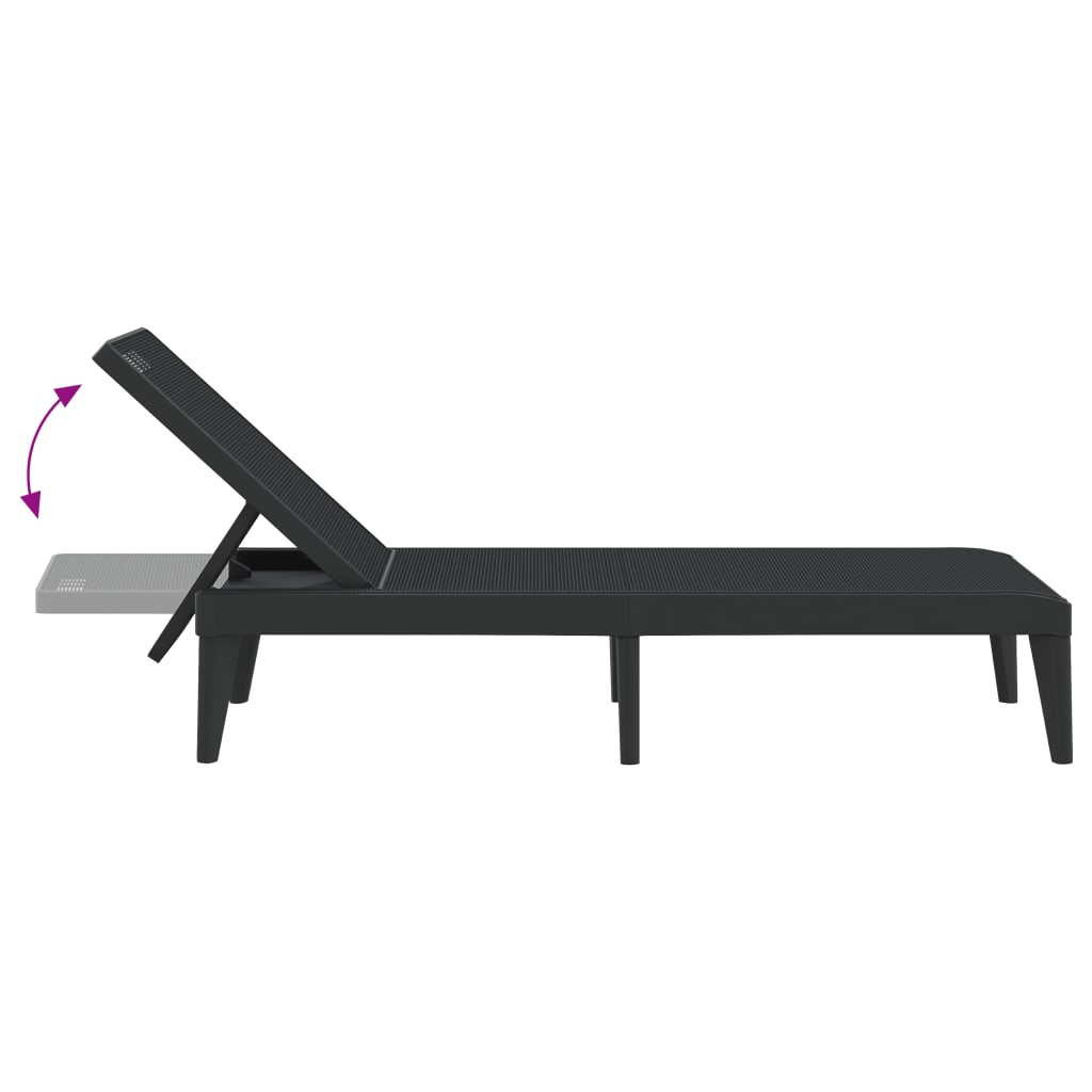 Sun Lounger 186X60X29 Cm Pp