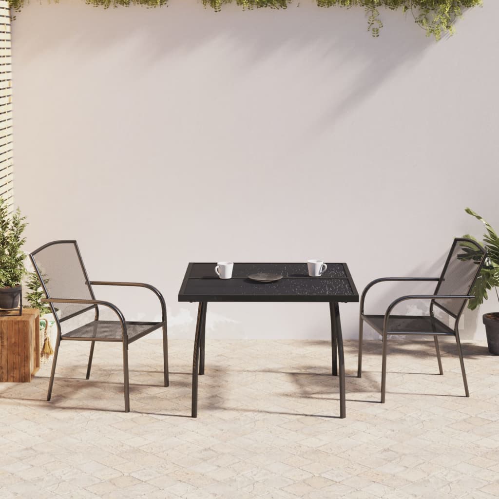 5 Piece Garden Dining Set Anthracite Steel