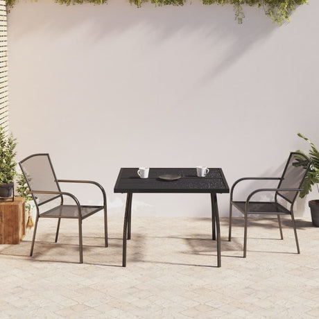 5 Piece Garden Dining Set Anthracite Steel