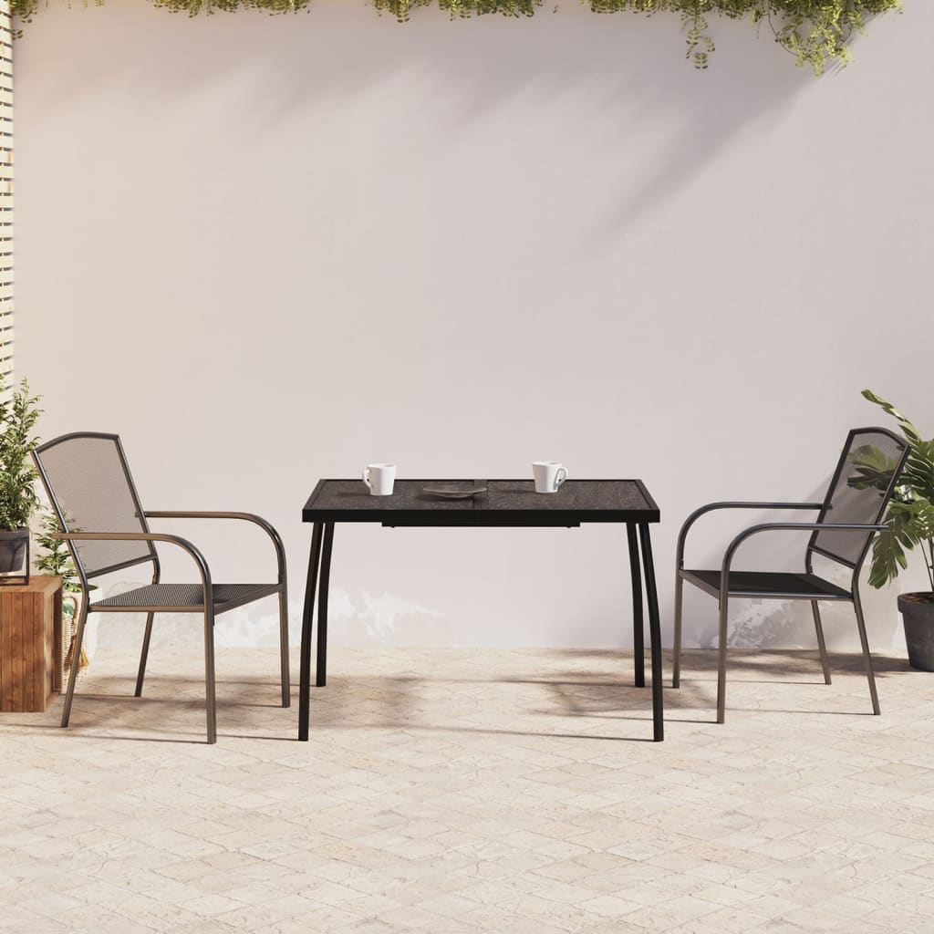 5 Piece Garden Dining Set Anthracite Steel