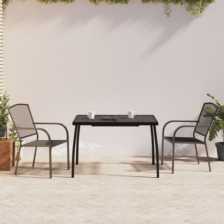 5 Piece Garden Dining Set Anthracite Steel
