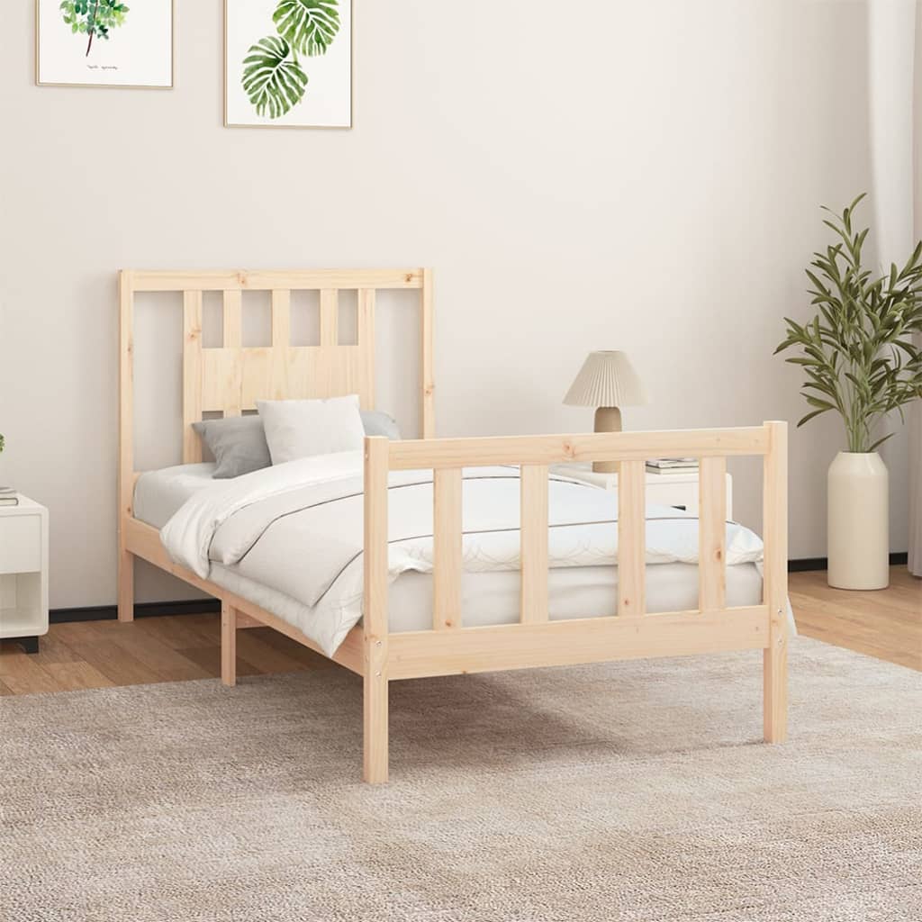 Bed Frame Without Mattress Solid Wood Single Single