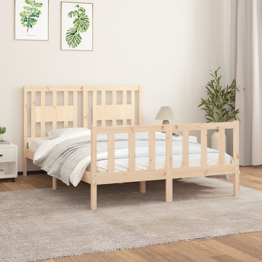 Bed Frame Without Mattress Solid Wood Single Single