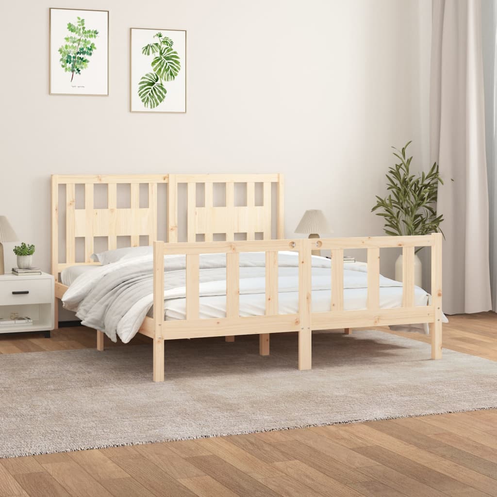 Bed Frame Without Mattress Solid Wood Single Single