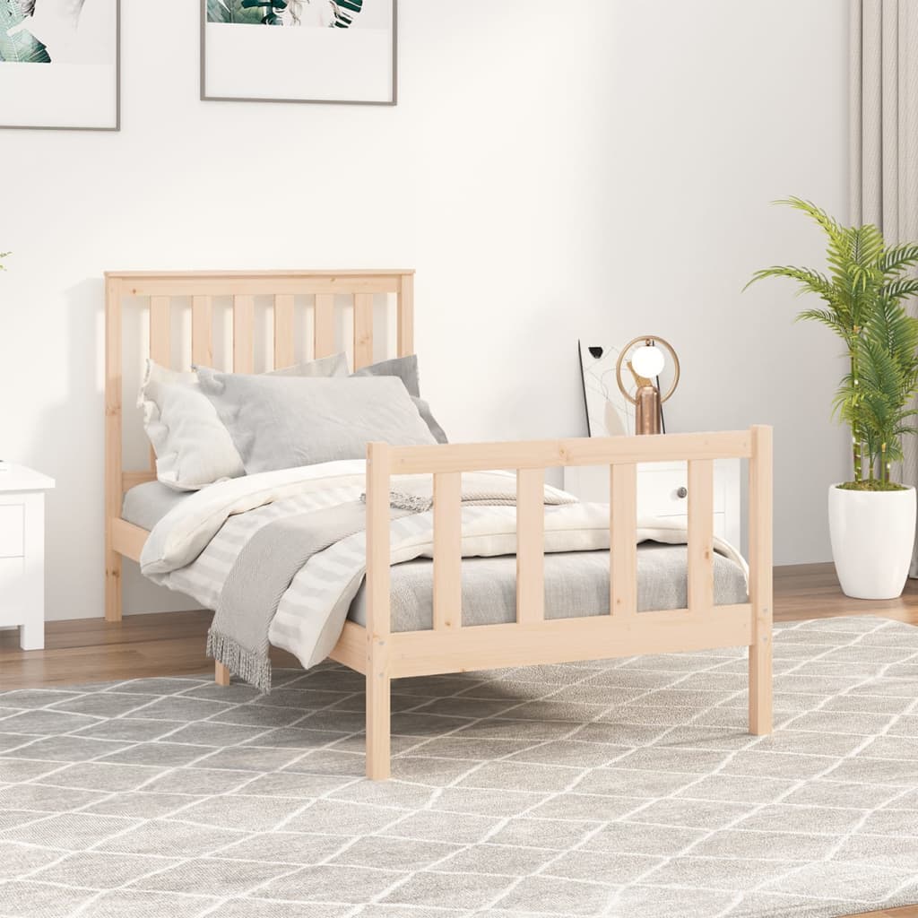 Bed Frame Without Mattress Solid Wood Pine