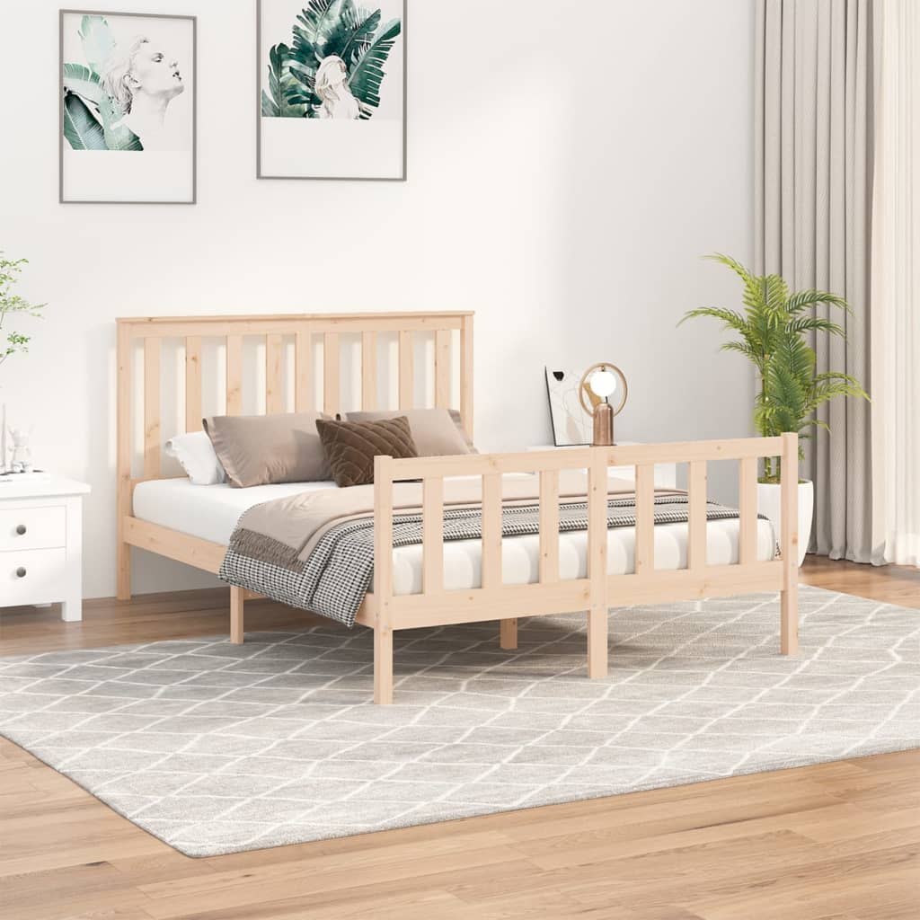Bed Frame Without Mattress Solid Wood Pine