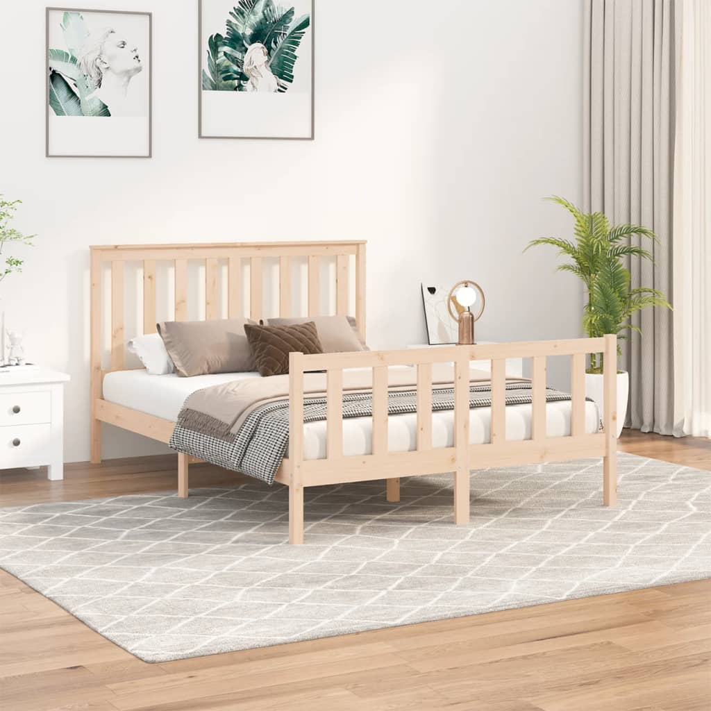 Bed Frame Without Mattress Solid Wood Pine