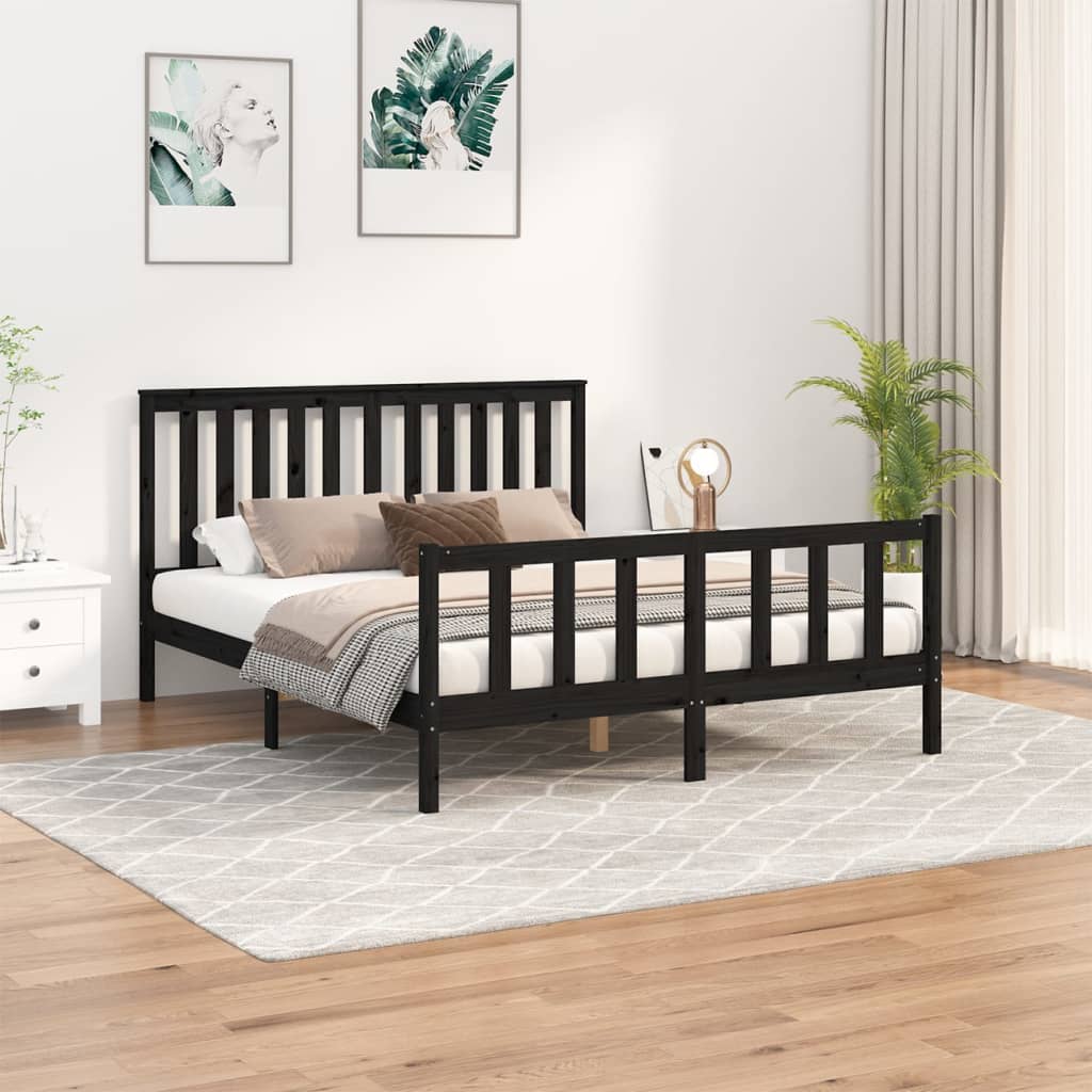 Bed Frame Without Mattress Solid Wood Pine