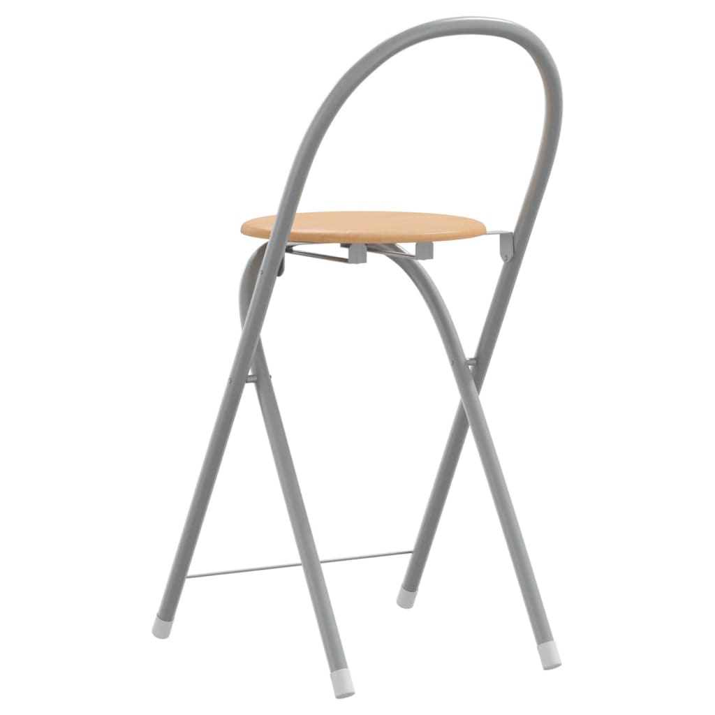 3 Piece Bar Set Grey And Brown Engineered Wood And Iron