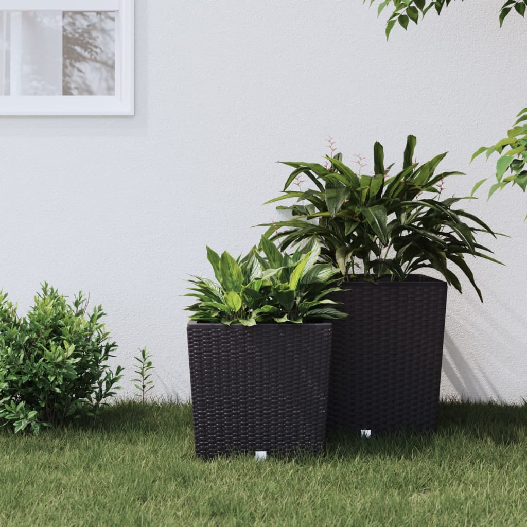 Planter With Removable Inner 21 / Pp Rattan