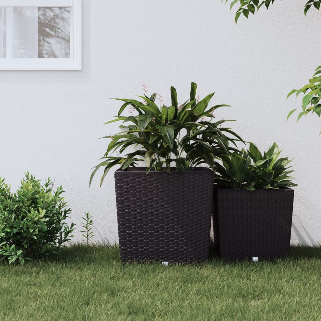 Planter With Removable Inner 21 / Pp Rattan