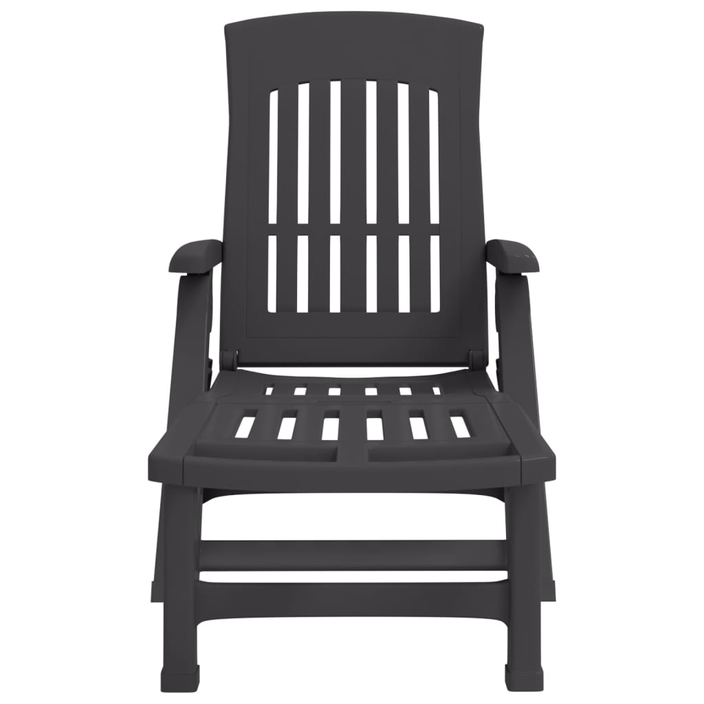 Folding Sun Lounger With Wheels Pp