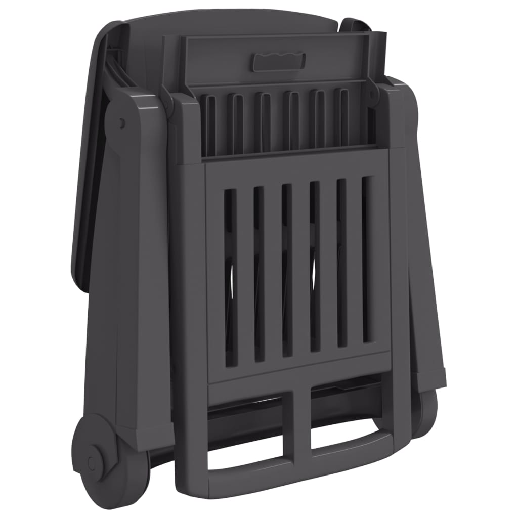 Folding Sun Lounger With Wheels Pp