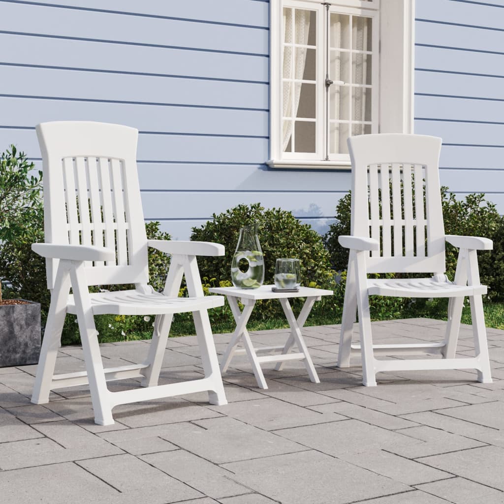 Garden Reclining Chairs 2 Pcs Pp