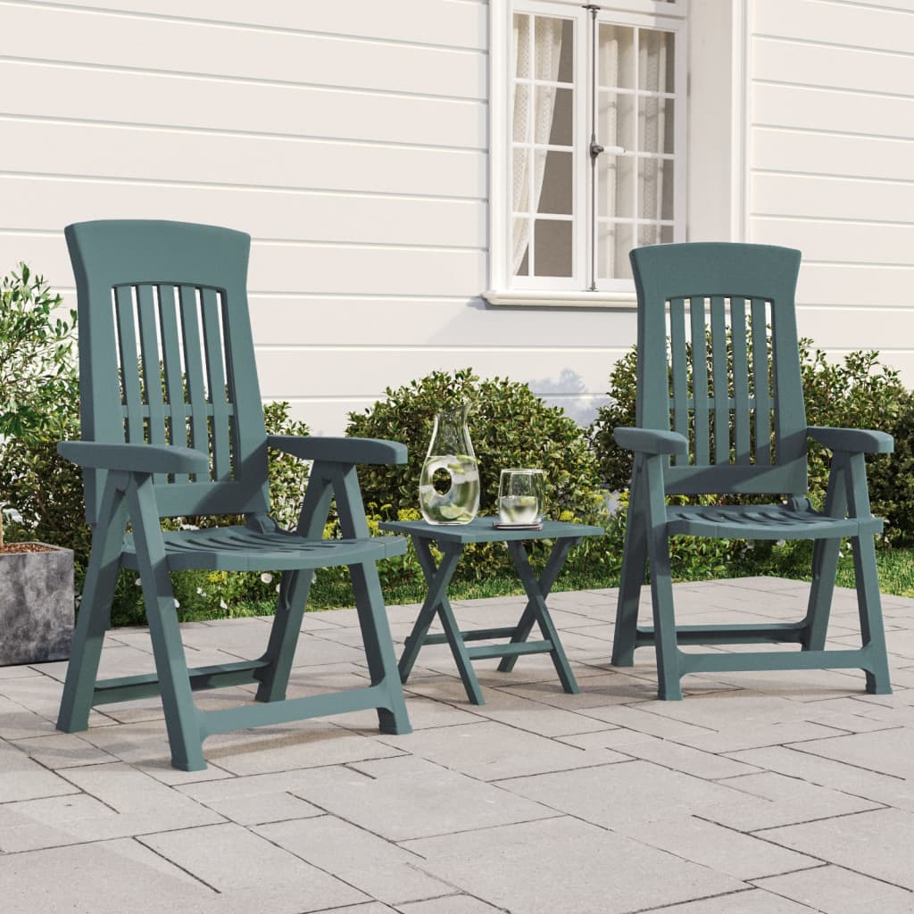 Garden Reclining Chairs 2 Pcs Pp