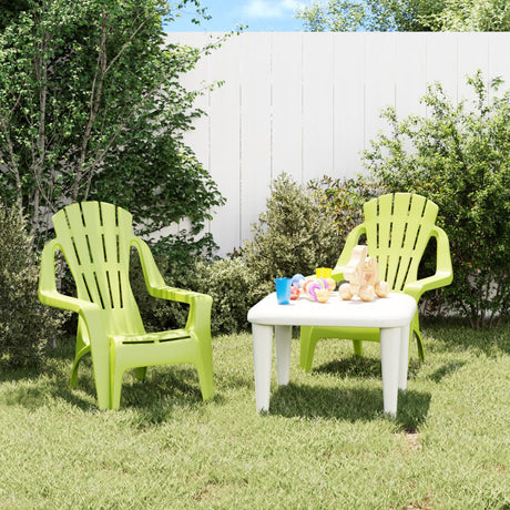 Garden Chairs 2 Pcs For Children 37X34X44 Cm Pp Wooden Look