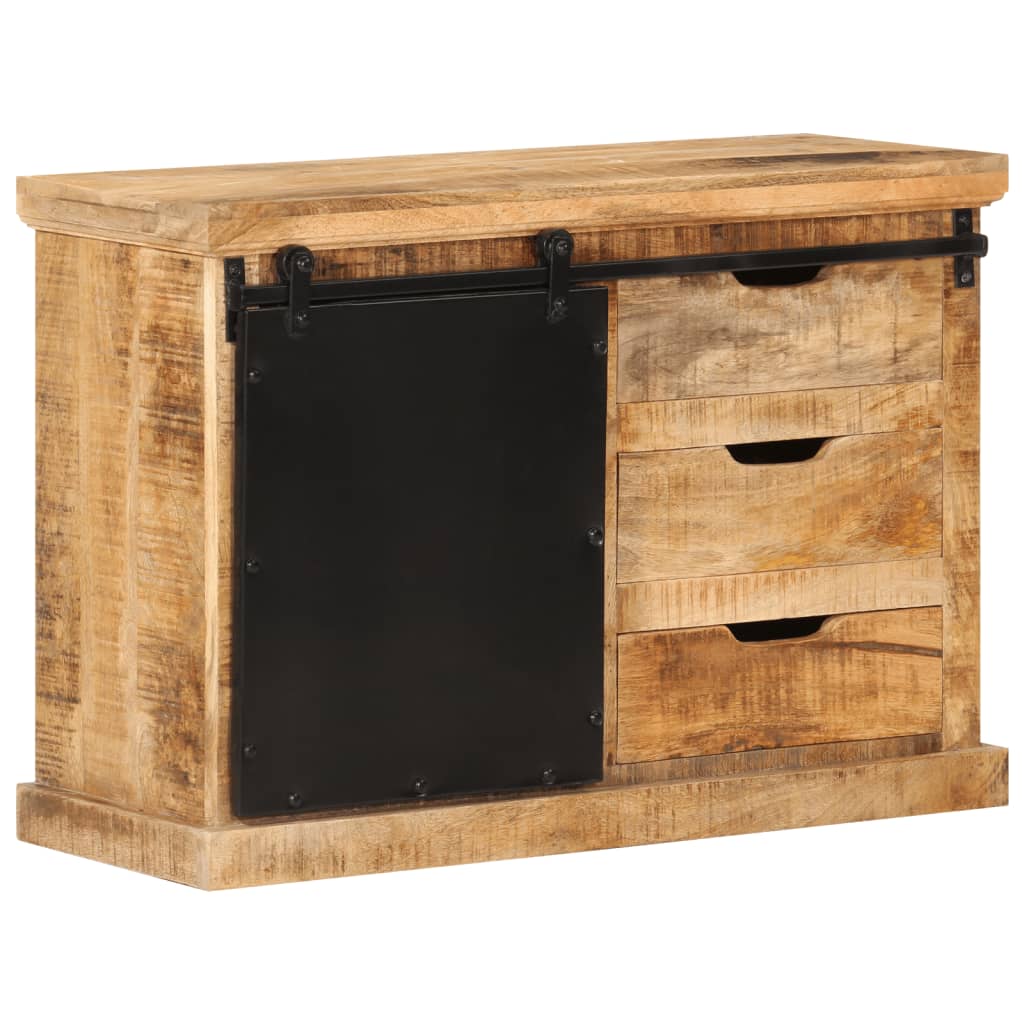 Sideboard 80X30X55 Cm Solid Rough Wood Mango