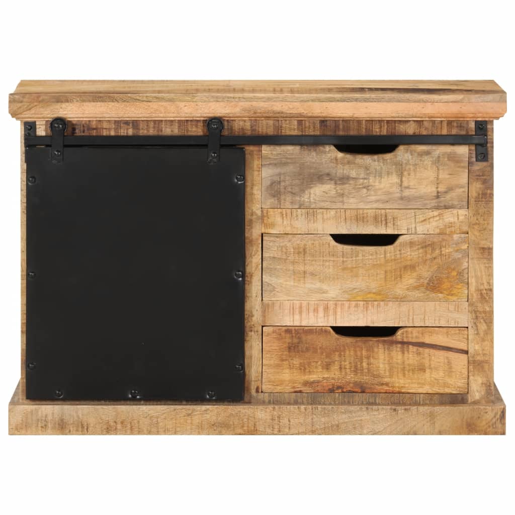 Sideboard 80X30X55 Cm Solid Rough Wood Mango