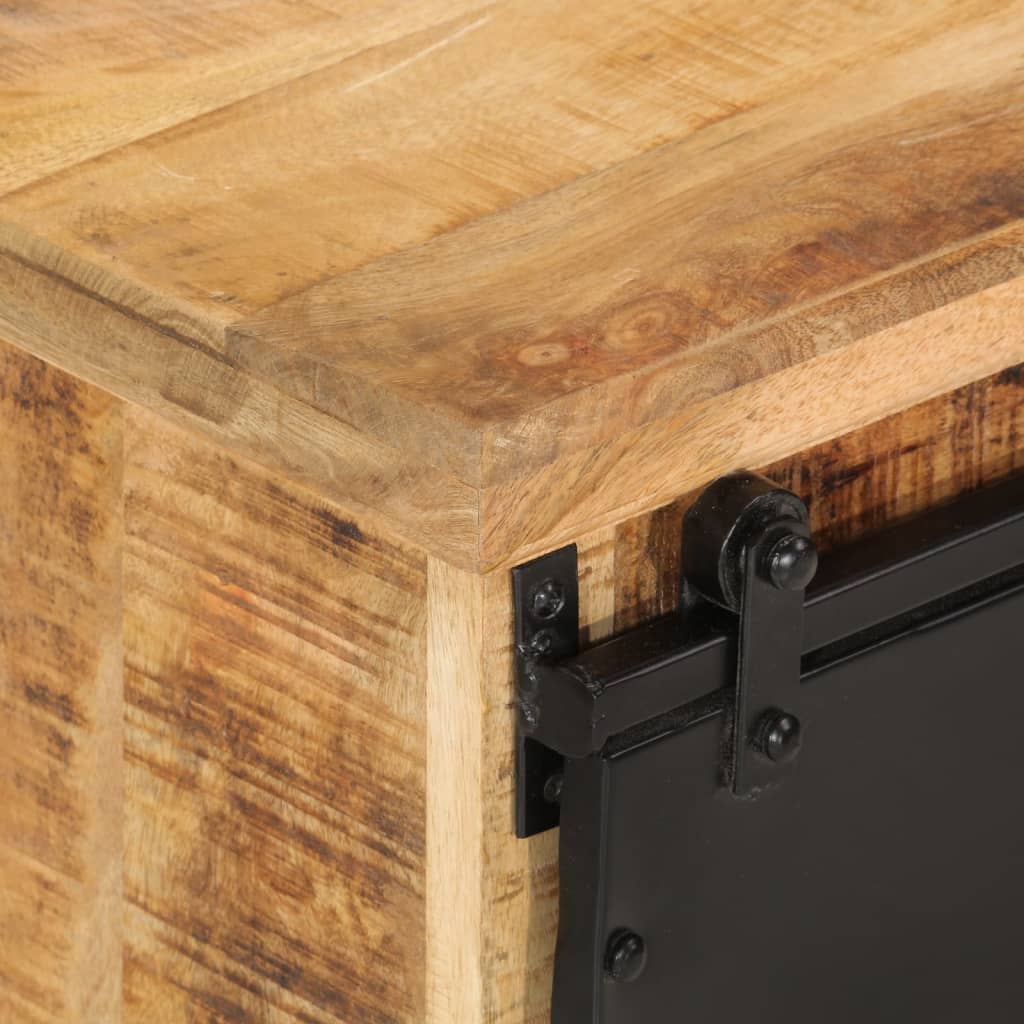 Sideboard 80X30X55 Cm Solid Rough Wood Mango
