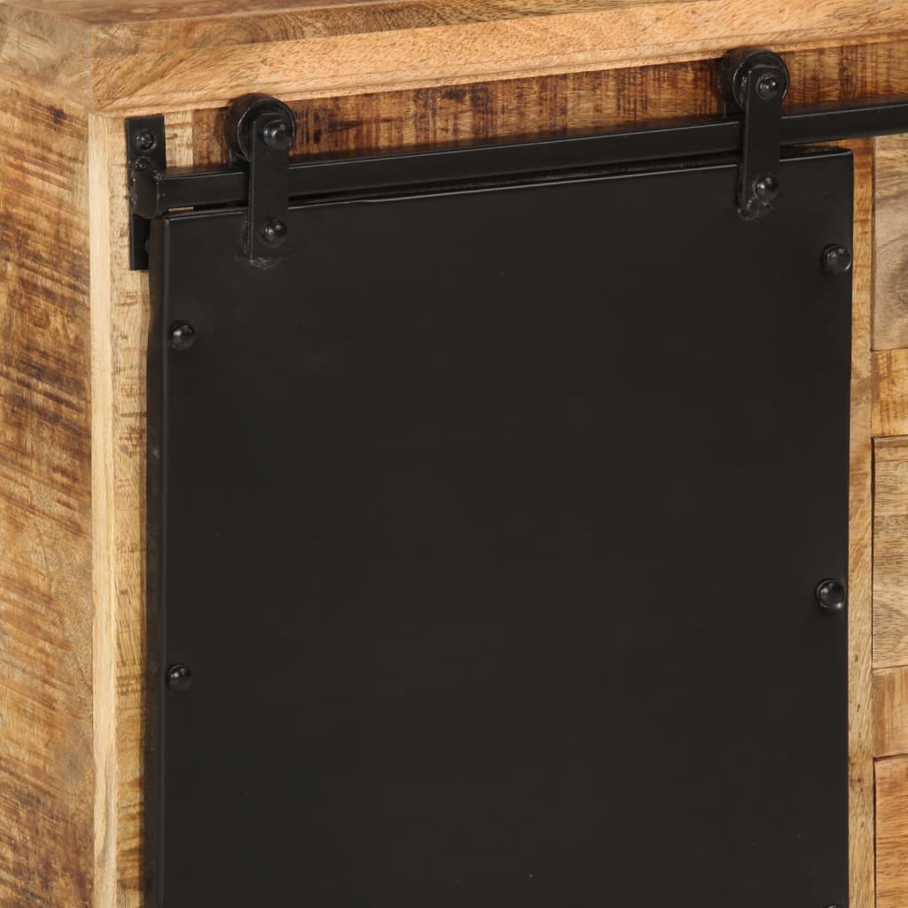 Sideboard 80X30X55 Cm Solid Rough Wood Mango