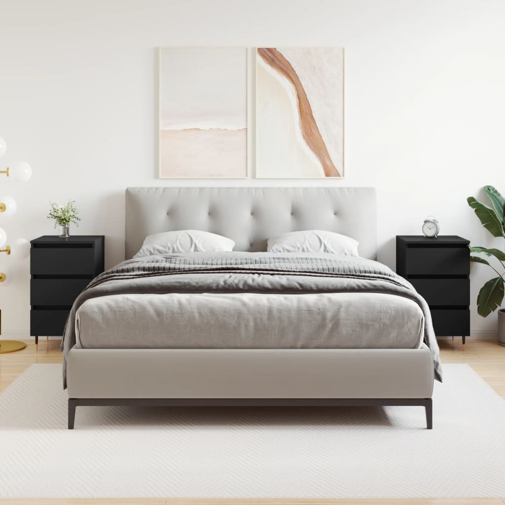 Bedside Cabinets 2 Pcs 40X35X69 Cm Engineered Wood