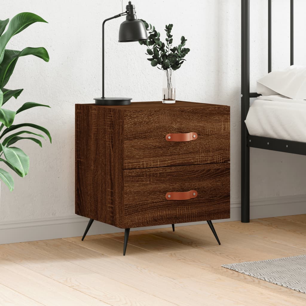 Bedside Cabinet 40X35X47.5 Cm Engineered Wood