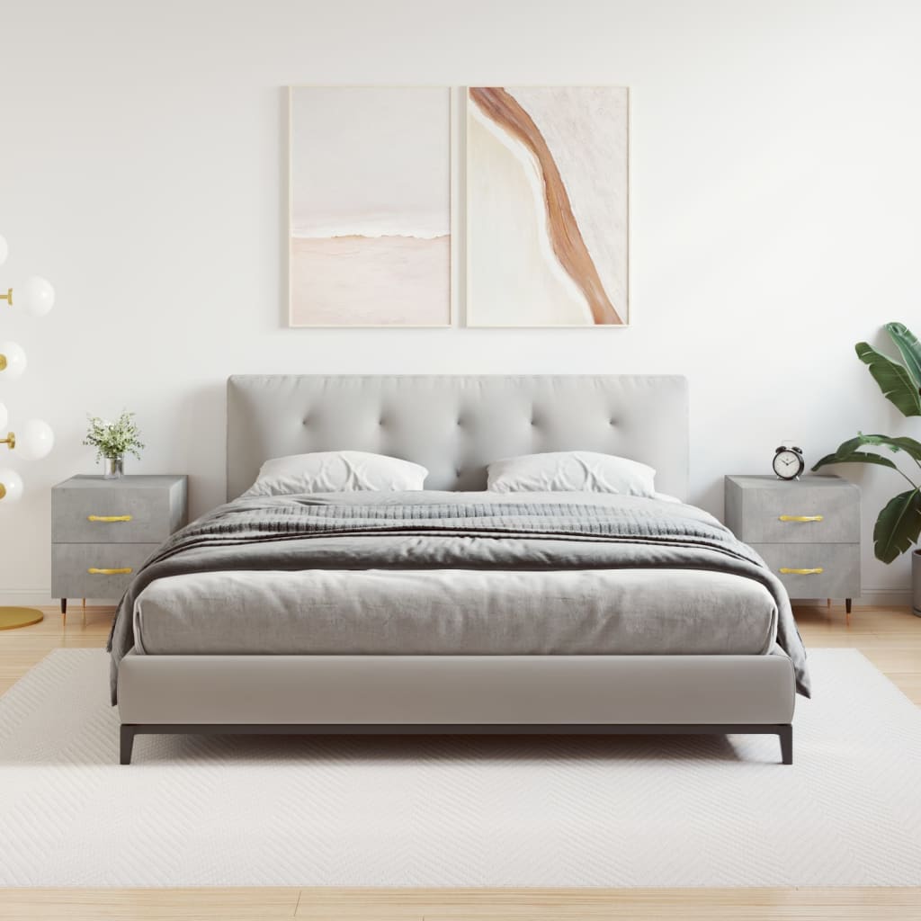 Bedside Cabinet 40X35X47.5 Cm Engineered Wood