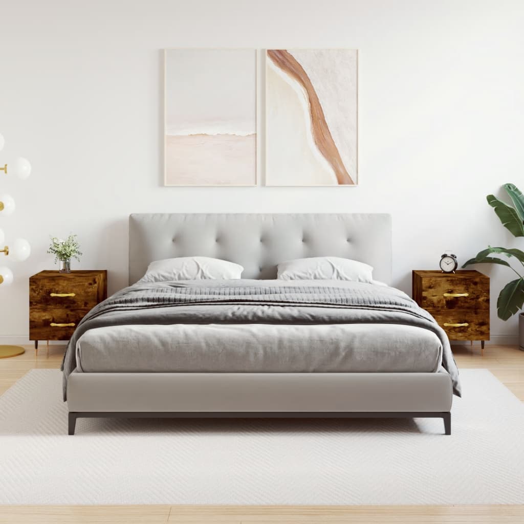 Bedside Cabinet 40X35X47.5 Cm Engineered Wood