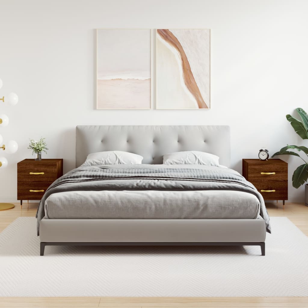 Bedside Cabinet 40X35X47.5 Cm Engineered Wood