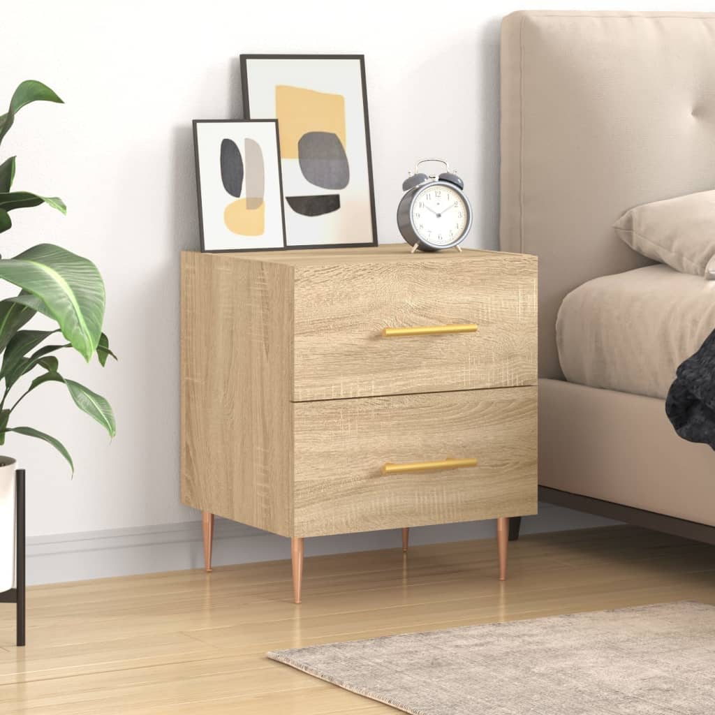 Bedside Cabinet 40X35X47.5 Cm Engineered Wood